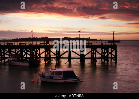 Harwich Ha'penny Pier im alten Hafen, Essex, England. Stockfoto