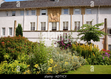 Fassade des Hauses für ein Kunst-Liebhaber Bellahouston Park Glasgow Schottland Stockfoto