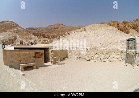 Eingang zum Grab des Tutanchamun im Tal der Könige-Luxor Stockfoto