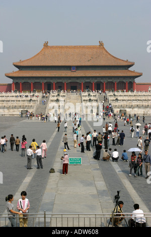 Touristen besuchen den berühmten Verbotenen Stadt in Peking ein beliebtes Touristenziel der Attraktion Asien Stockfoto