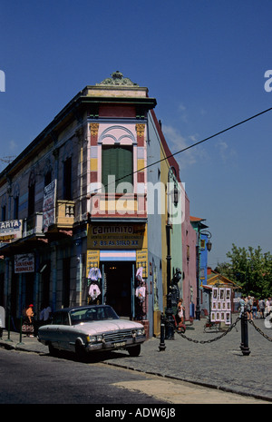 die bunte Fläche von El Caminito in La Boca Viertel Buenos Aires Argentinien Stockfoto