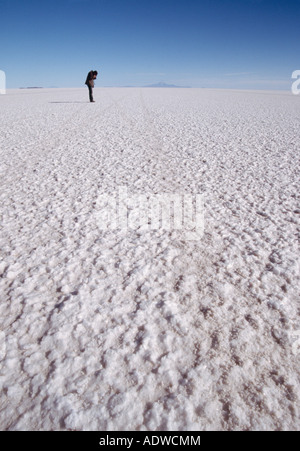 Salz flach - Salar de Uyuni, Bolivien Stockfoto