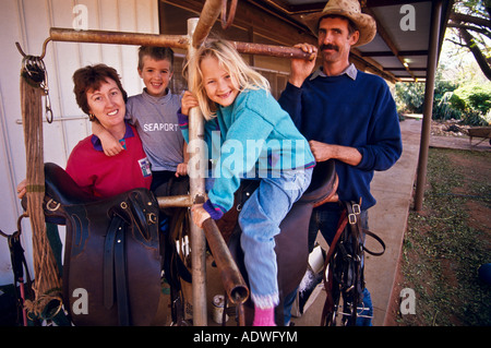 Outback-Familie, "Zentral-Australien" Stockfoto