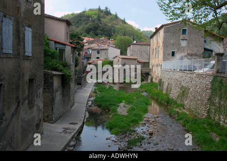 St-Laurent-le-Minier, einem Dorf im Bereich Languedoc-Roussillon im Süden Frankreichs. Stockfoto