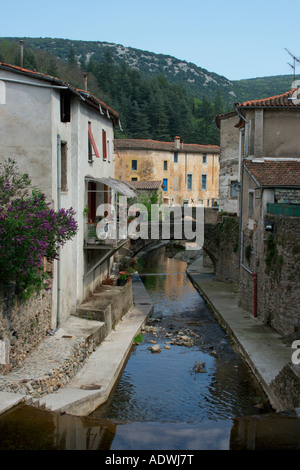 St-Laurent-le-Minier, einem Dorf im Bereich Languedoc-Roussillon im Süden Frankreichs. Stockfoto