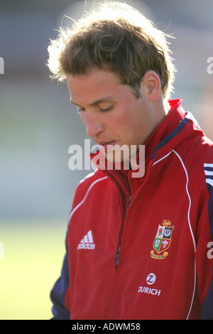 Seine königliche Hoheit Prinz William zukünftigen König von England schließt sich das The britische Irish Lions Rugby Union Team für die Praxis Stockfoto