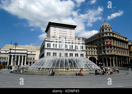 Piazza de Ferrari, Genoa, Italien Stockfoto