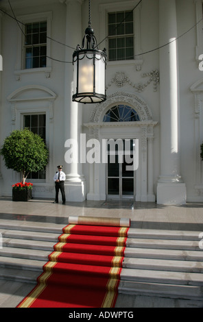 Roten Teppich bei The White House Washington DC Vereinigte Staaten von Amerika Stockfoto