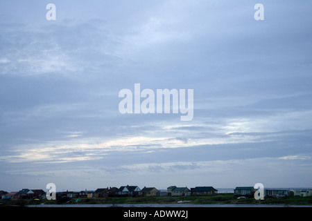 Urlaub auf dem Land entlang The Wash-Mündung in Snettisham North Norfolk Küste East Anglia England United Kingdom Stockfoto