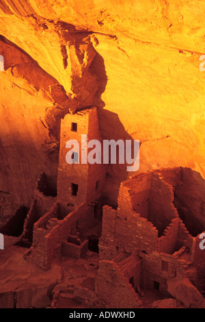 Square Tower House Mesa Verde Nationalpark-Colorado Stockfoto