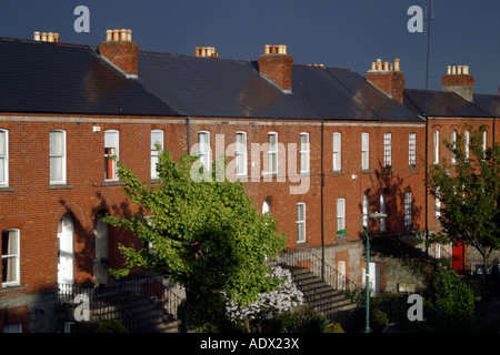 Zeile der georgianischen Häuser Grosvenor Square Wohnsiedlung Rathmines Dublin Irland Stockfoto