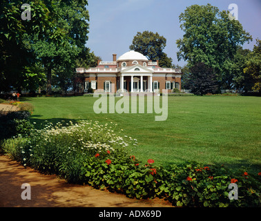 Monticello Virginia Home of Americas dritte Präsident Thomas Jefferson Autor der Unabhängigkeitserklärung Stockfoto