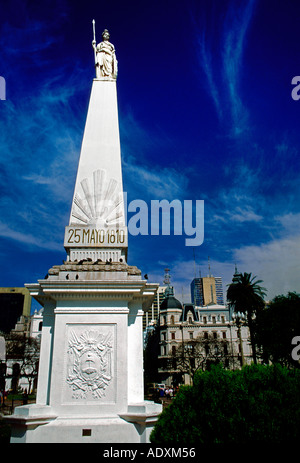 Obelisk, Obelisco, Mayo Nadel, Plaza de Mayo in Buenos Aires, Provinz Buenos Aires, Argentinien Stockfoto