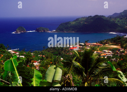 Bay, Küste, stadt castle Bruce, schloss Bruce, Dominica, West Indies Stockfoto