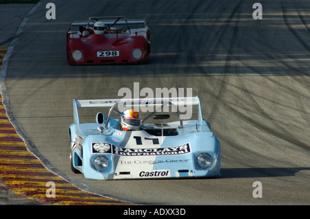 1972 folgte 1978 Lola T 298 angetrieben von Joe Blacker an den 2005 BRIC in Road America Lola T 292 angetrieben von Larry Connor Stockfoto