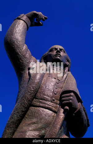 Statue von Miguel Hidalgo, Miguel Hidalgo, Statue, Statue, Miguel Hidalgo, plaza Hidalgo, coyoacan, Mexico City, Distrito Federal, Mexiko Stockfoto