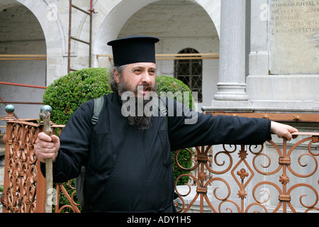 Berg Athos das Land Kanaan Christentum orthodoxe Religion Mönch altes Erbe sicher weiß St George Zograph Altar Kloster Zografos Stockfoto