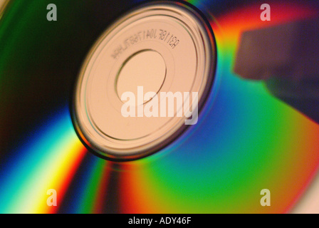 Computer Comm cd Compact Disc Informationen Daten Speichereffekt zerlegt Lichtspektrum runde Scheiben peripheren Konzept technolog Stockfoto