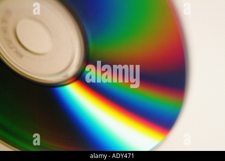 Computer Comm cd Compact Disc Informationen Daten Speichereffekt zerlegt Lichtspektrum runde Scheiben peripheren Konzept technolog Stockfoto