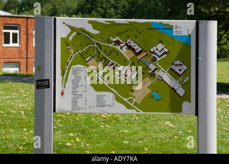 Karte von Middlesex University Grounds mit Sitz in Trent Park Enfield Middlesex Stockfoto