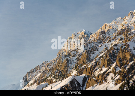 Berge Gipfel, Peter Lougheed Provincial Park, Kananaskis Country, Alberta, Kanada Stockfoto