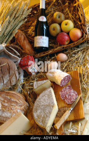 gastronomische Spezialitäten der westlichen Alpen, Savoie, Frankreich Stockfoto