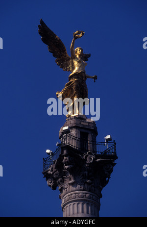 El Angel, Independence Monument, Independence Square, der Plaza de la Independencia, Paseo de la Reforma. Mexiko Stadt. Federal District. Mexiko Stockfoto