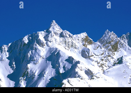 Berg Aiguilles du Borgne im Nationalpark Vanoise im Winter, Frankreich, Savoyer Alpen Stockfoto