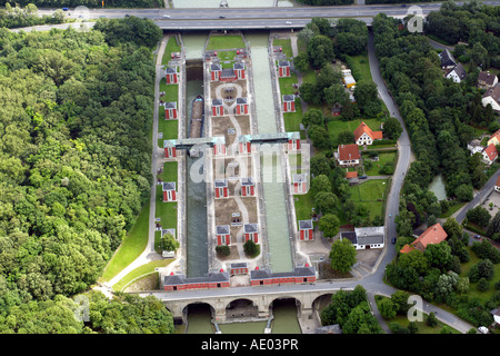 Watergate Hannover-Anderten, Hindenburgschleuse, Baujahr 1919-1928, Deutschland, Niedersachsen, Hannover Stockfoto