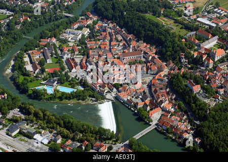 Altstadt mit Lech, Deutschland, Bayern, Oberbayern, Upper Bavaria, Landsberg Am Lech Stockfoto