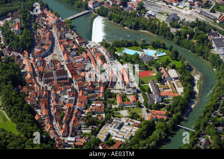 Altstadt mit Lech, Deutschland, Bayern, Oberbayern, Upper Bavaria, Landsberg Am Lech Stockfoto