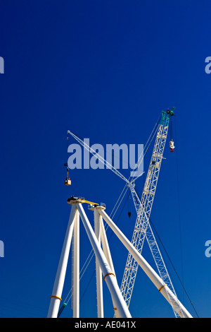 Bau der südlichen Sterne Riesenrad in Melbourne Docklands Australien. Stockfoto