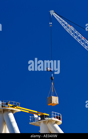 Bau des südlichen Sterne Riesenrad in Melbourne Docklands Australien Stockfoto