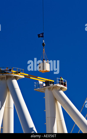 Bau des südlichen Sterne Riesenrad in Melbourne Docklands Australien Stockfoto