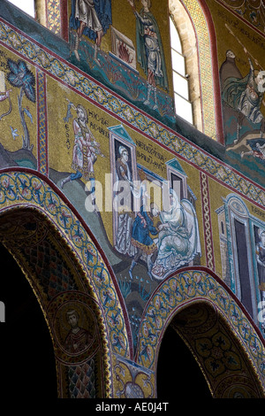 Mosaik Detail Cattedrale di Monreale Palermo Stockfoto