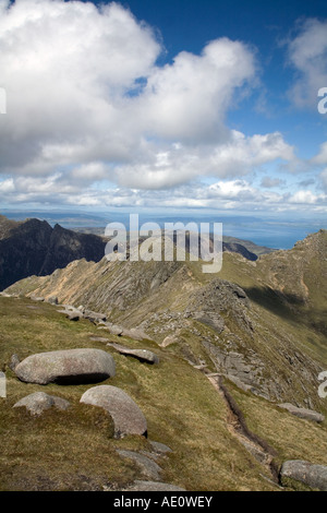 Blick vom Gipfel des Goat Fell Arran Schottland Stockfoto