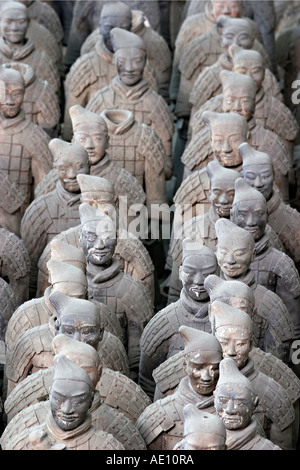 berühmte chinesische Terrakottaarmee Stockfoto