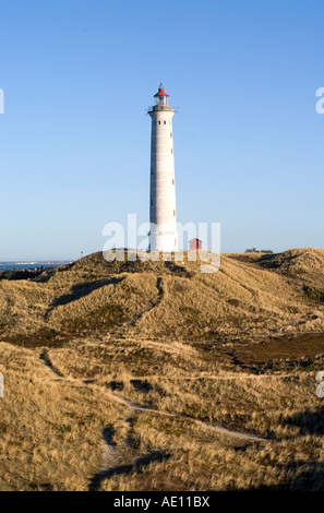 Ein Leuchtturm, Hvide Sande, Dänemark Stockfoto