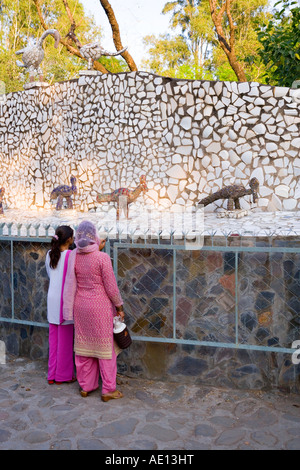 Das berühmte Steingarten Chandigarh Hauptstadt des Punjab und Geschehenen Indien Stockfoto