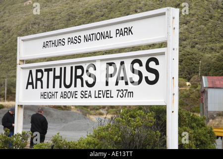 Arthurs PASS zentrale SÜDINSEL Neuseeland kann den Bahnhof dieses Nationalparks Stockfoto