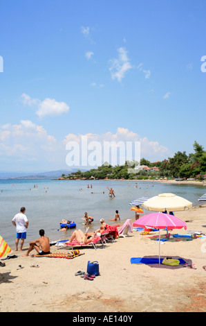 Elia Beach auf Sithonia Halbinsel auf der Halbinsel Chalkidiki in Griechenland Stockfoto