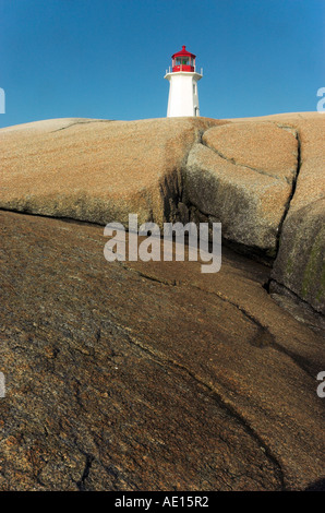 Der Leuchtturm von Peggy's Cove Nova Scotia Kanada Stockfoto