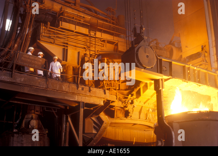Stahl Ofen im Segel Steel Authority of India Ltd Werk Burnpur West Bengal Indien Stockfoto