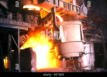 Stahl Ofen im Segel Steel Authority of India Ltd-Werk Bokaro Jharkhand Indien Stockfoto