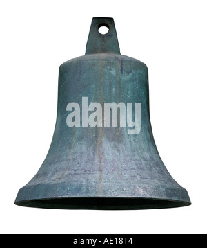 Glocke Tempel Religion im freien läuten Heilige Kultur Metall Ritual beim Singen nahe hängen Glockenspiel schweren Ring betrachten Stockfoto