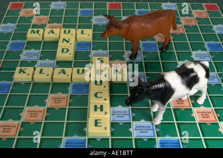 symbolisches Bild für Epidemie Pest an Rinder Stockfoto