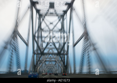 California Oakland fahren über die Bay Bridge Stockfoto