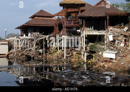 Blutbad in Khao Lak eine Woche nach dem Tsunami in Asien 2004 Stockfoto