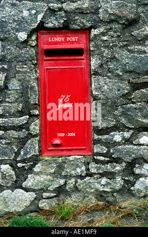 Briefkasten auf Lundy Island Bristolkanal Devon England Stockfoto
