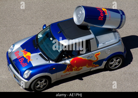 Red Bull Promotion Mini Stockfoto